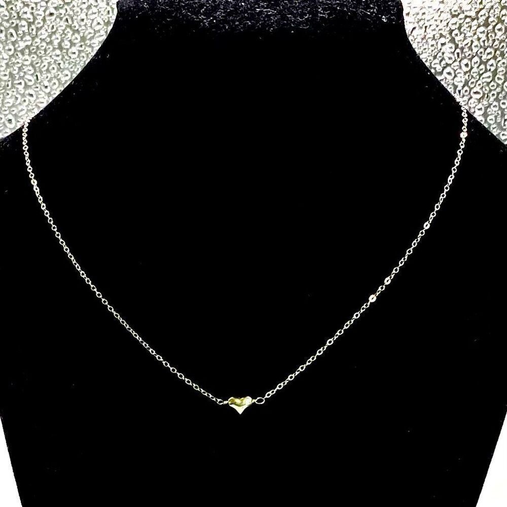 ARP Dainty Sterling 925 silver Heart Necklace - Picture 2 of 9